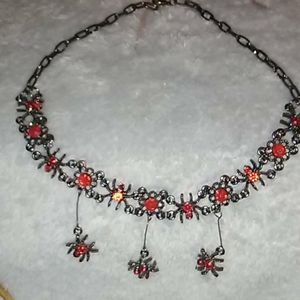 Spider choker necklace